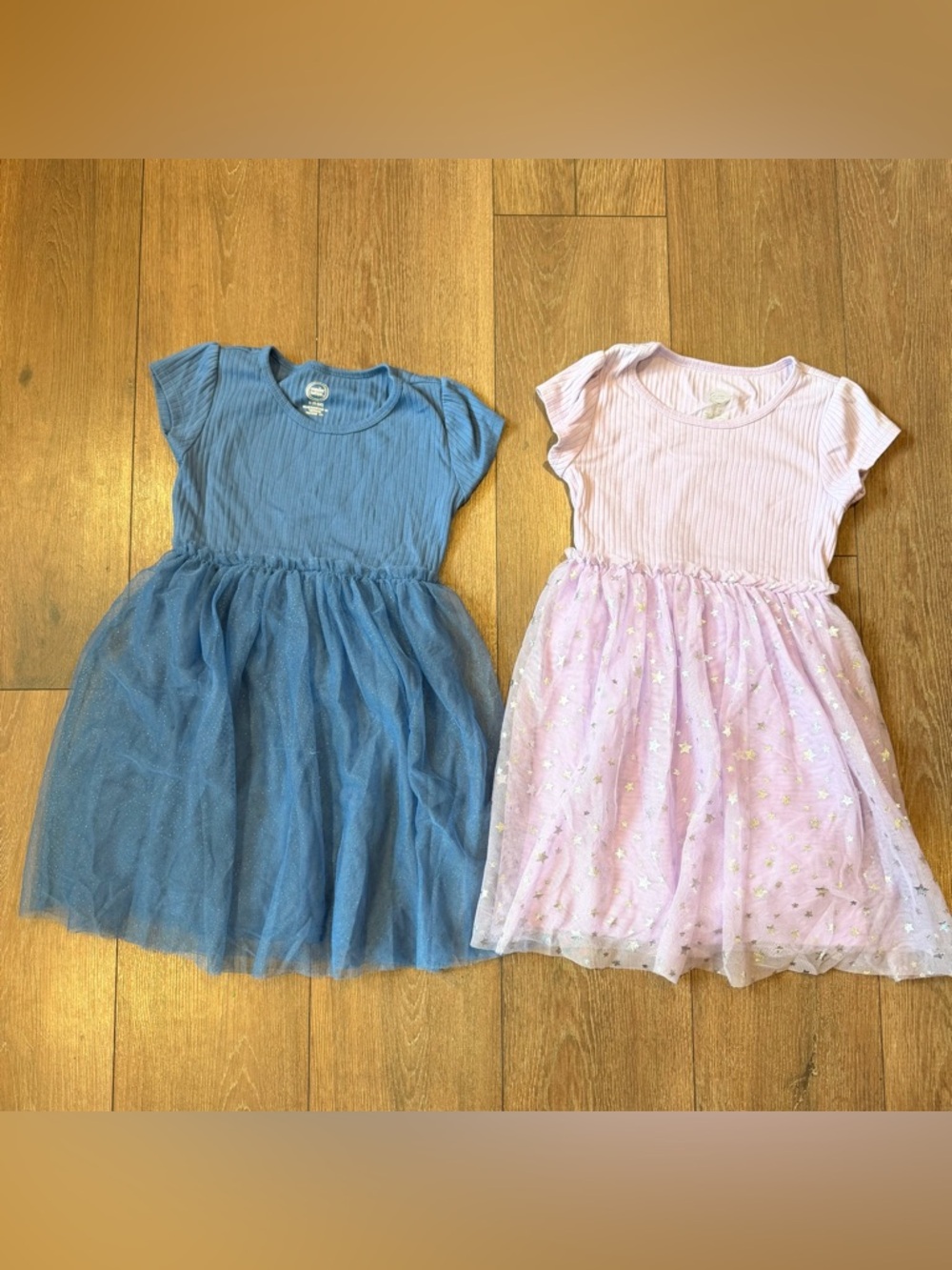 💜 Girls Wonder Nation Tulle Dress Bundle Size 6/6X Blue & Pink Star Dress